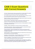 CAIB 3 Exam Questions with Correct Answers 