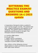 KETTERING TMC PRACTICE EXAM/97 QUESTIONS AND ANSWERS (A+) 2023 update 