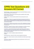 CPPB Test Questions and Answers All Correct 