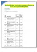 Medical Billing and Reimbursement Systems Final Quiz (RHIA-RHIT) 2023.