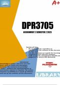 DPR3705 Assignment 2 Semester 2 2023 (528120)