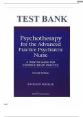 Test Bank for Psychotherapy for the Advanced Practice Psychiatric Nurse: A How-To Guide for Evidence-Based Practice 3rd Edition Wheeler ISBN: 978-0826193797 | 100% Correct Answers with Rationals(GRADED A+)