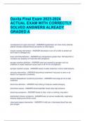     Davita Final Exam 2023-2024 	   ACTUAL EXAM WITH CORRECTLY  	  SOLVED ANSWERS ALREADY 	 	 GRADED A	  		    