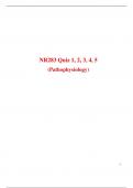 NR 283 Pathophysiology Quiz 1 to Quiz 5 / NR283 Pathophysiology Quiz 1 to Quiz 5  (Newest 2023/2024): Chamberlain College of Nursing