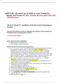 NRNP 6550: Advanced Care of Adults in Acute Settings II i-Human: Ken Fowler V5 100% Genuine Recent Update 2023-2024       100/100 Success