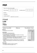 Aqa A-Level Law (7162/2) Question Paper June2023 Final.