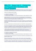 MRL3701 - Study Unit 21 - Partnership and Sequestration Questions with Correct Answers 