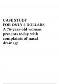 A 76-year-old woman presents today with complaints of nasal drainage