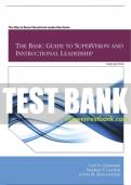 Test Bank For Basic Guide to SuperVision and Instructional Leadership, The 3rd Edition All Chapters - 9780137617340