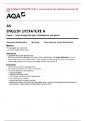 AQA AS ENGLISH LITERATURE A Paper 1   Love through the ages: Shakespeare and poetry QP  2023