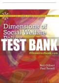 Test Bank For Dimensions of Social Welfare Policy 8th Edition All Chapters - 9780137617470