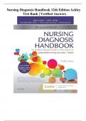 Nursing Diagnosis Handbook 12th Edition Ackley Test Bank | Verified Answers