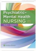 2023/2024 TEST BANK; PSYCHIATRIC NURSING, 8TH EDITION SHEILA L. VEDEBECK.COVERING CHAPTERS 1-24 | COMPLETE GUIDE QUESTIONS AND ANSWERS WITH EXPLAINED FEEDBACK AFTER EVERY QUESTION