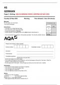 AQA AS GERMAN PAPER 2 WRITING QP MAY 2023  