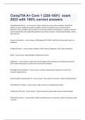  CompTIA A+ Core 1 (220-1001)  exam 2023 with 100% correct answers