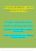 TEST BANK FOR PRIMARY CARE : A COLLABORATIVE PRACTICE,6TH EDITION BY BUTTARO | Verified Chapter's 1 - 228 | Complete