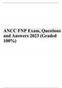 ANCC FNP Exam, Questions and Answers 2023 (Graded 100%)