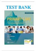 Test Bank for Primary Care: Art and Science of Advanced Practice Nursing - An Interprofessional Approach 5th Edition Dunphy Latest Review 2023 Practice Questions and Answers, 100% Correct with  Explanations, Highly Recommended, Download to Score A+