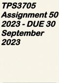 TPS3705 Assignment 50 2023 - DUE 30 September 2023