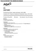 AQA AS HISTORY The American Dream: reality and illusion, 1945–1980 Component 2Q Prosperity, inequality and Superpower status, 1945–1963 7041/2Q MAY 2023 QUESTIONS PAPER