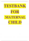 Test Bank - Maternal Child Nursing Care by Perry 6th Edition Latest Review 2023 Practice Questions and Answers, 100% Correct with  Explanations, Highly Recommended, Download to Score A+