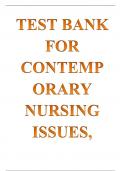 Test Bank For Contemporary Nursing: Issues, Trends, and Management, 7th Edition Latest Review 2023 Practice Questions and Answers, 100% Correct with  Explanations, Highly Recommended, Download to Score A+