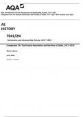 AQA AS HISTORY 7041/2N  Revolution and dictatorship: Russia, 1917–1953     Component 2N  The Russian Revolution and the Rise of Stalin, 1917–1929   Mark scheme June 2023 