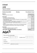  AQA A-LEVEL LAW PAPER 3A CONTRACT QP JUNE 2023  