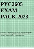 PYC2605 EXAM PACK 2023