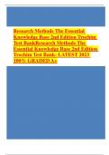 Research Methods The Essential Knowledge Base 2nd Edition Trochim Test BankResearch Methods The Essential Knowledge Base 2nd Edition Trochim Test Bank