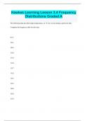 Hawkes Learning Lesson 3.4 Frequency Distributions Graded A