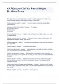 CAPQuizzer Civil Air Patrol Wright Brothers Exam Questions and Answers 100% correct