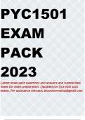 PYC1501 EXAM PACK 2023
