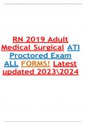 ATI RN ADULT MEDICAL SURGICAL 2019 /2022 RETAKE |VERIFIED AND UPDATED