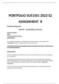 SUS1501 ASSIGNMENT 8 PORTFOLIO SEMESTER 2 2023