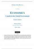 Instructor's Manual for Microeconomics Canada in the Global Environment 9th Edition By Robin Bade, Michael Parkin Chapter 1-31