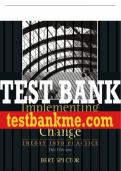 Test Bank For Implementing Organizational Change 3rd Edition All Chapters - 9780132729840