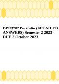 DPR3702 Portfolio (DETAILED ANSWERS) Semester 2 2023 - DUE 2 October 2023.