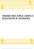 IND2601 MULTIPLE CHOICE QUESTIONS & ANSWERS.