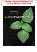 UPDATED Test Banks For Current Psychotherapies 11th Edition by Danny Wedding; Raymond J. Corsini, 9781305865754,