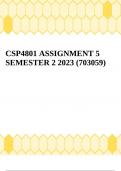 CSP4801 ASSIGNMENT 5 SEMESTER 2 2023 (703059)