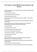 N117 Section 1 Exam NCLEX Practice Questions and Answers