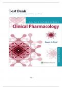 Introductory Clinical Pharmacology 11th & 12th Edition Test Bank Authored by Susan Ford  PACKAGE DEAL