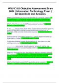 WGU C182 Objective Assessment Exam 2024 | Information Technology Exam | All Questions and Answers