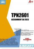 TPN2601 Assignment 50 (PORTFOLIO ANSWERS) 2023 (736056) - DUE 3 October 2023