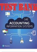 TEST BANK for Accounting Information Systems 14th Edition by Marshall Romney; Steinbart | Complete 22 Chapters