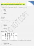 BIOL240 Test Questions and Answers 2023