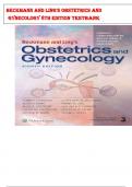 TEST BANK FOR Beckmann and Ling's Obstetrics and Gynecology 8th edition By Robert Casanova | Fully covered