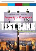 Test Bank For Anybody's Business 1st Edition All Chapters - 9780136086345