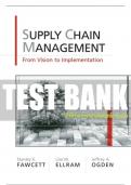 Test Bank For Supply Chain Management: From Vision to Implementation 1st Edition All Chapters - 9780137523139